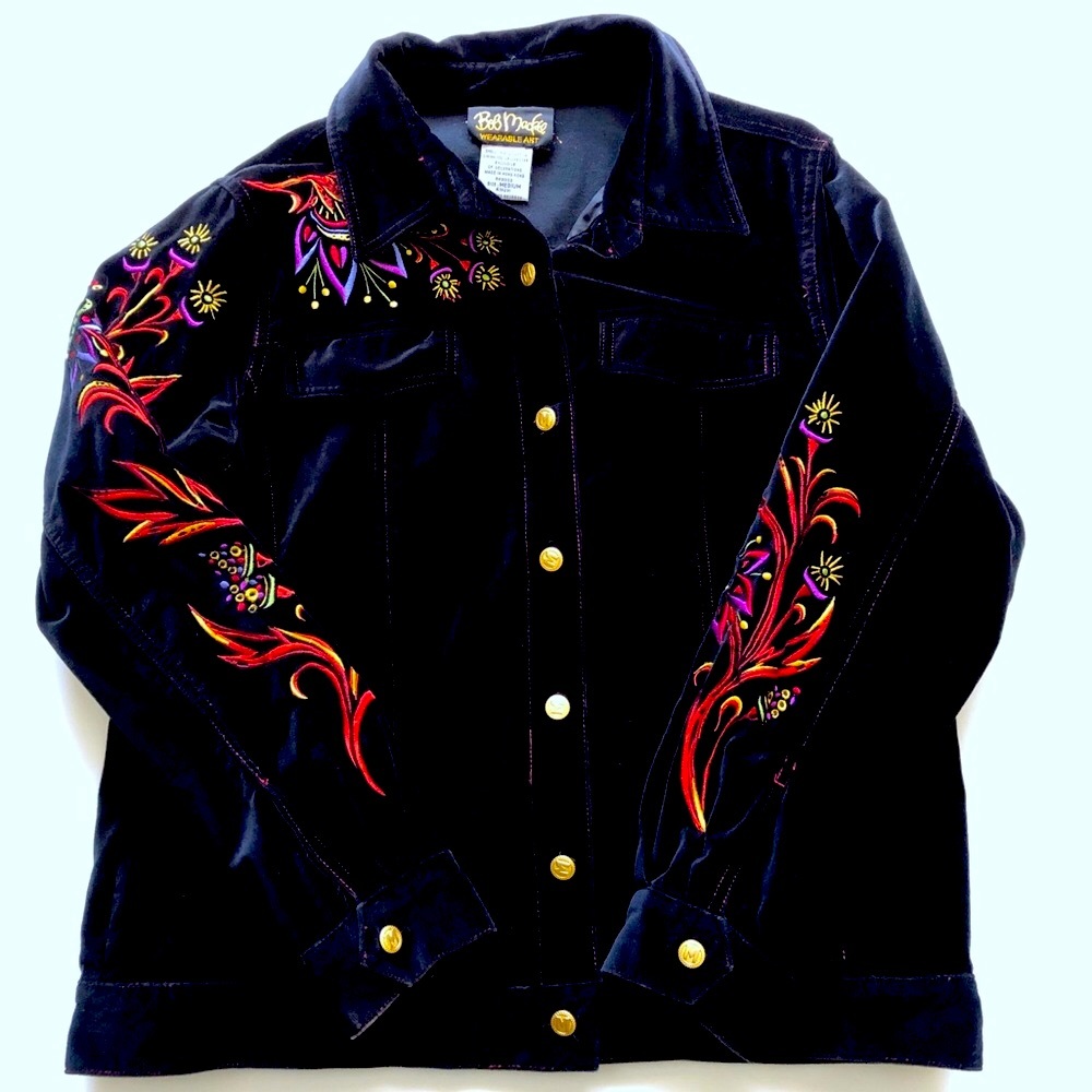 Bob Mackie Wearable Art Women’s Jacket Black in Color
